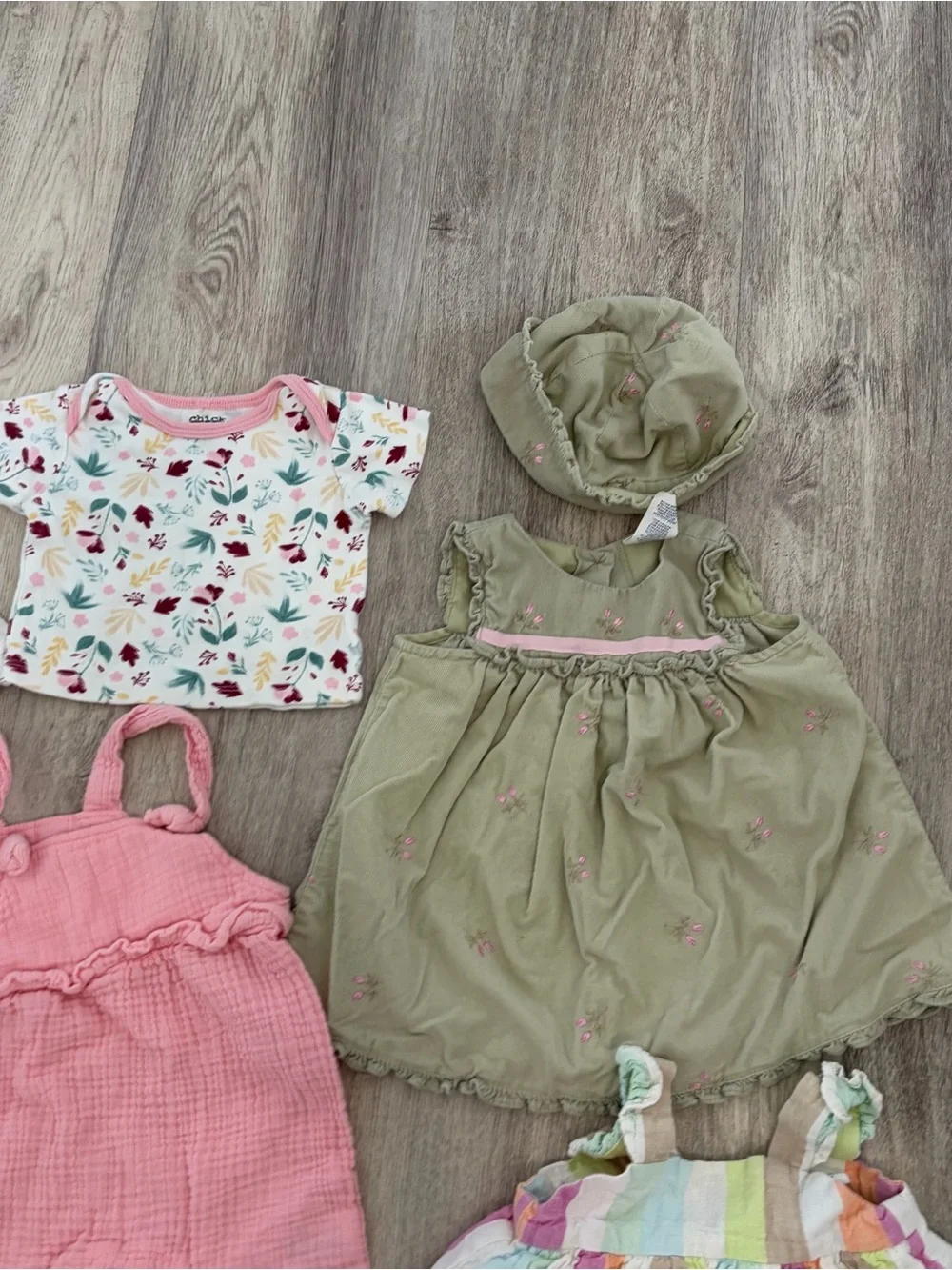 Cottagecore Baby Girls Clothing Lot 6-9 Month Shoes Carters  Floral Embroidered